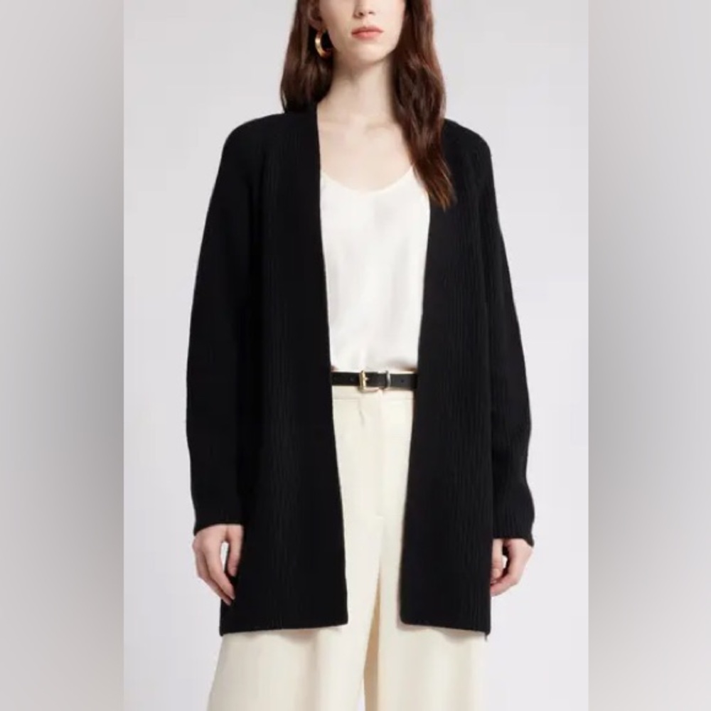 Elegant Black Cardigan Sweater